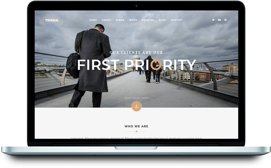 An example of a responsive website made based on a PSD